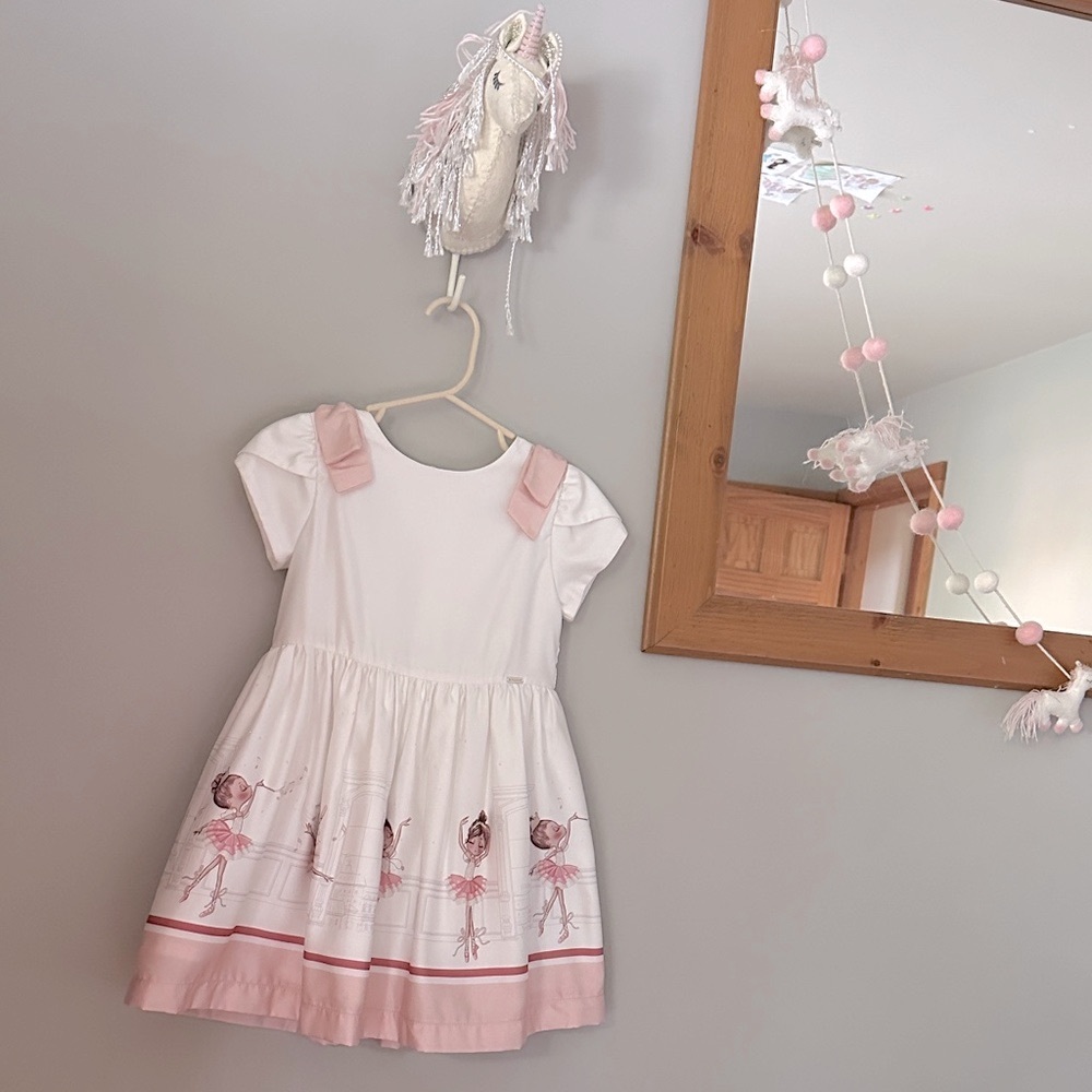 Adorable White and Pink Ballerina Dress - Picture 7 of 7